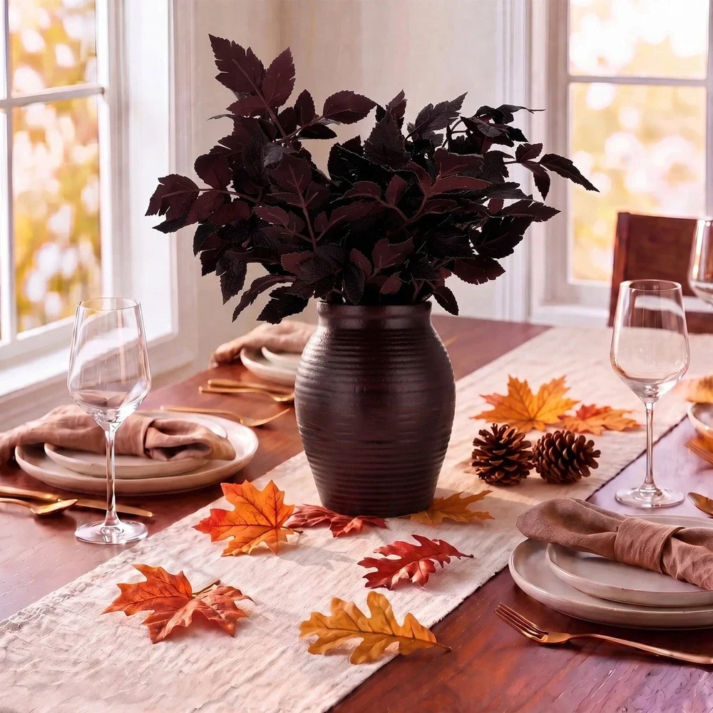 My Texas House Layered Plum Foliage Arrangement Vase 20